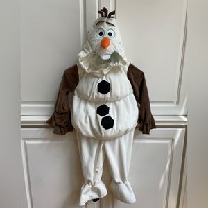 Disney Store Olaf Snowman Plush Frozen White Costume Size 2